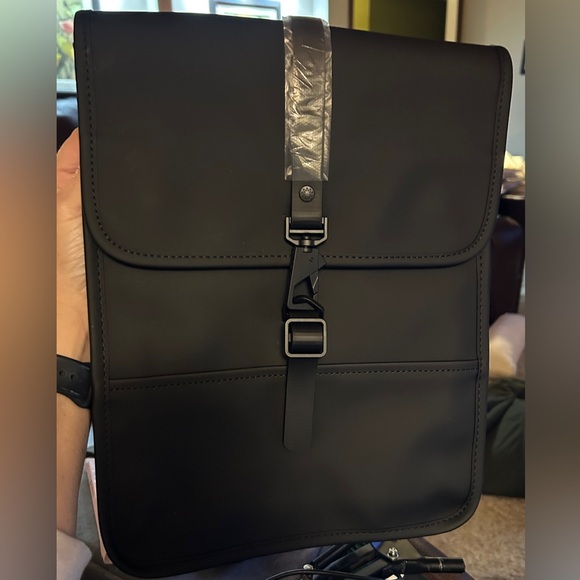 Rains Other - RAINS Backpack Micro Black Waterproof Unisex Fits 11" Laptop Water Resistant NEW